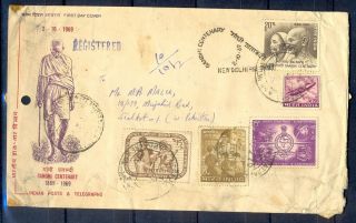 J290 - India 1969.  Postal Fdc Of Gandhi Centenary. photo