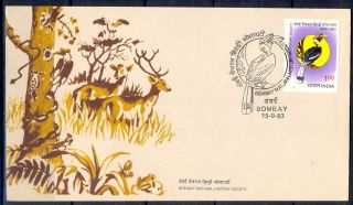 J309 - India 1983.  Bombay Natural History Society,  Hornbill.  Bird. photo