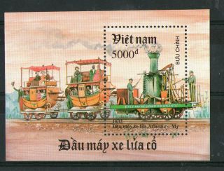 Vietnam 1991 Baltimore Ohio Railroad Commemorative Sheet Sg Ms 1585 photo