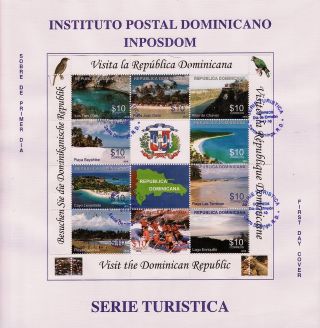 Dominican Tourism Visit The Dr Sheet Of 10 Sc 1489 Fdc 2010 photo