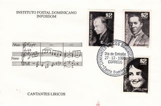Dominican Singers Sc 1207 - 1209 Fdc 1995 photo