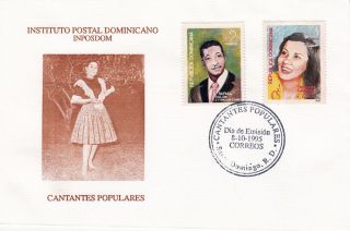 Dominican Popular Singers Sc 1201 - 1202 Fdc 1995 photo