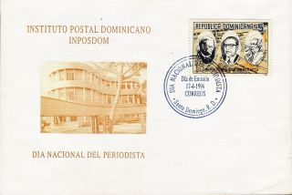 Dominican Natl.  Journalist Day Sc 1222 Fdc 1996 photo