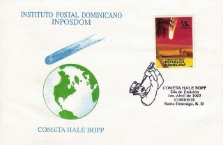 Dominican Comet Hale - Bopp Sc 1247 Fdc 1997 photo