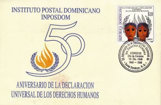 Dominican Universal Declaration Of Human Rights Sc 1298 Fdc 1998 photo