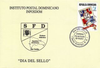 Dominican Stamp Day Sc 1377 Fdc 2001 photo