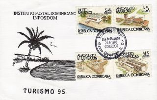 Dominican Tourism Sc 1191 - 1194 Fdc 1995 photo