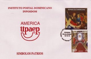 Dominican Upaep Delivery Of The Flag,  National Pantheon Sc 1486 - 1487 Fdc 2010 photo