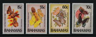 Bahamas 811 - 4 Butterflies,  Flowers photo