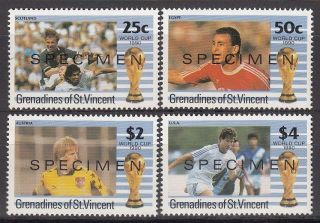Specimen,  St.  Vincent Grenadines Sc709 - 12 1990 Italy World Cup,  Soccer photo