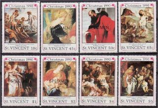 Specimen,  St.  Vincent Sc1372 - 9 Christmas,  Painting,  Rubens photo
