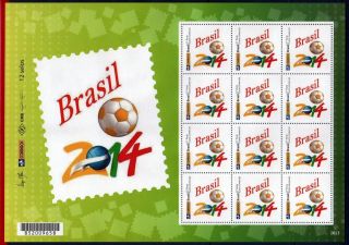 13 - 31f Brazil 2013 World Cup Championship 2014,  Stamp Personalized,  Sheet photo