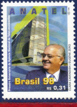 2696 Brazil 1998 - Agency Anatel,  Telecomunication,  Famous People, photo