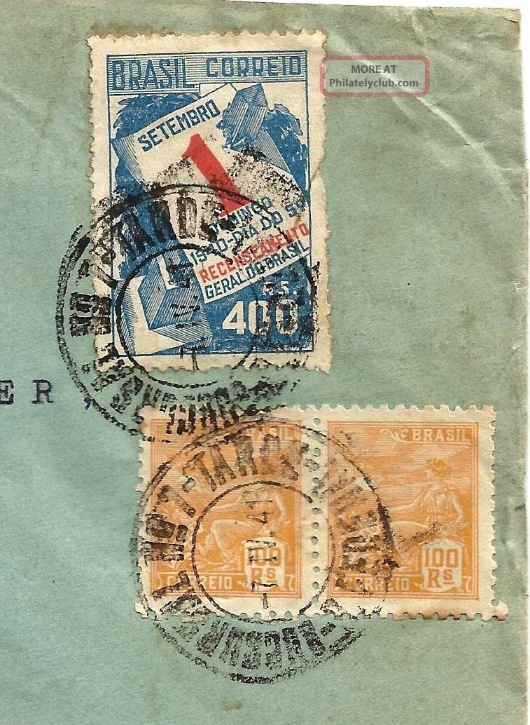 Brazil1941 Rio De Janeiro Montevideo Franking Population Census Sociology