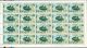 Qatar 1965 Fish 1np Complete Sheet Of 20 Qatar & Value Printed Both Side Middle East photo 1
