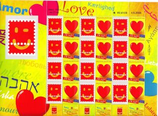 My Stamp Generic Sheet Of Love & Amore,  Dated 4th.  May 2009. photo