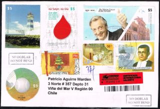 Argentina To Chile Registered Thematic Cover 2012 Lighthouse Christmas photo