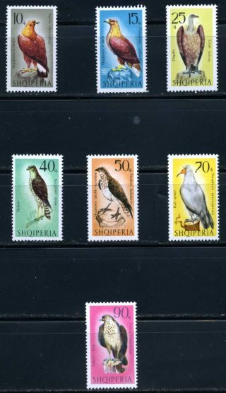 7 Albania F - Vf Nh 1966 Scott 998 - 1004 Cv $11.  95 Birds photo