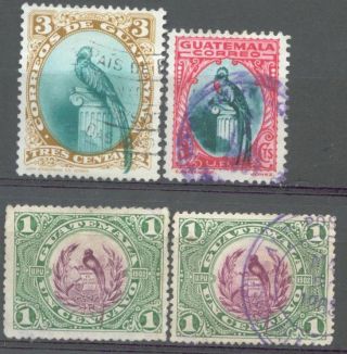 Guatemala,  Quetzal,  1902,  Sc 114; 1935,  Sc 274; 1939,  Sc 295, photo