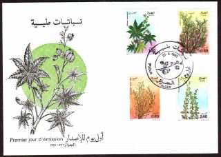 Algeria 1982 - Medicinal Plants (4v) Scott 690/93 - Fdc,  With Topical Cancel photo