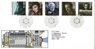 8 October 1985 British Film Year Royal Mail First Day Cover Bureau Shs photo