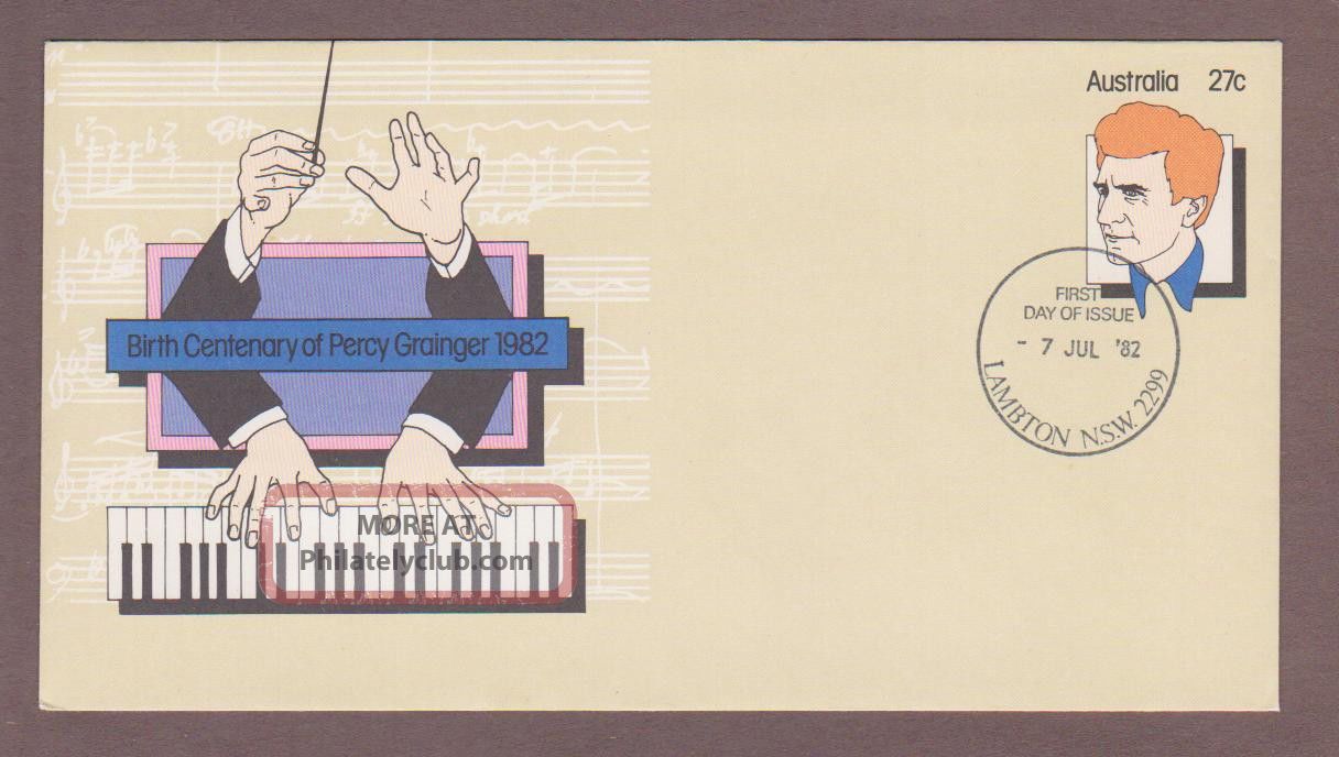Australia Pse 056,  Pianist Percy Grainger Fdc Topical Stamps photo