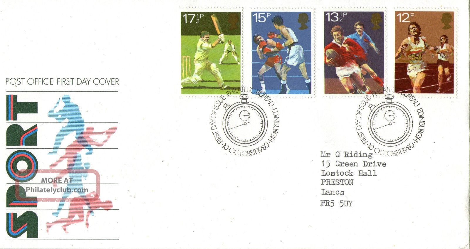 10 October 1980 Sport Centenaries Post Office First Day Cover Bureau Shs Topical Stamps photo