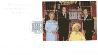 4 August 2000 Queen Mother 100th Birthday M/sheet Royal Mail First Day Cover Shs photo