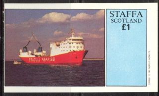 Staffa (br.  Local) 1982 Ships I S/s 1£ Ns037 photo