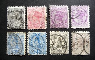 N Z Qvic 1891 - 97 Definitives Perf 10 Or 10 X 11 Compound As Seen photo