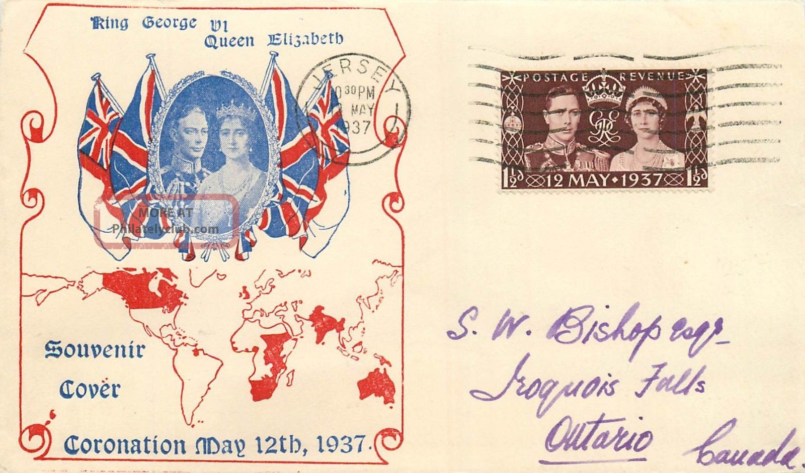 Great Britain 1937 Cacheted First Day Cover Sg 126 Coronation Worldwide photo
