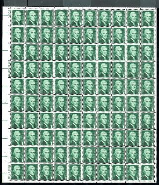 Oddlots: Us Sheet Scott 1278, ,  N H,  Pane Of 100,  1¢ Thomas Jefferson photo