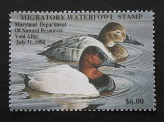 Sale: (md20) 1993 Maryland State Duck Stamp photo