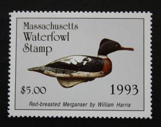 Sale: (ma20) 1993 Massachusetts State Duck Stamp photo