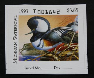 Sale: (mi18) 1993 Michigan State Duck Stamp photo