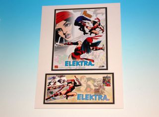 Elektra Marvel Comics Usps 1st First Day Of Issue Stamp Matted With Art Fdc photo