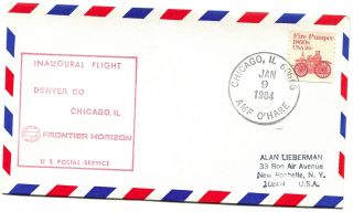 Frontier Horizon First Flight Chicago Illinois - Denver Colorado - 1984 photo