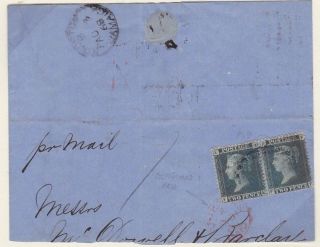 Gb Abroad In St Thomas Dwi C51 2x 2d Stamped Large Part Cover To Jamaica photo