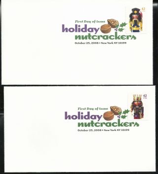 Scott 4360 - 63 First Day Cover 10/23/08 York Single Holiday Nutcrackers photo