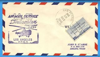 Am84,  84 - 34,  San Pedro,  Cal.  - 1948 Ffc,  L.  A.  Area Helicopter Mail photo