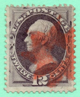 151 Early Us Stamp Fancy Red Cancel photo