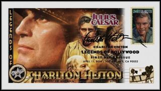 Charlton Heston. . .  Legends Of Hollywood. . .  Julius Caesar Fdc B21 photo