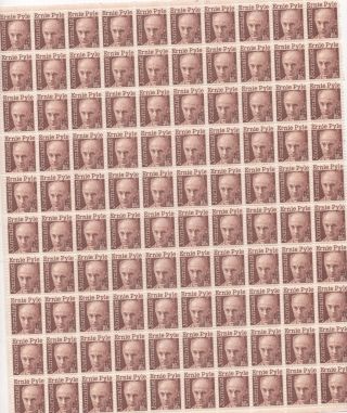 Ernie Pyle 16 Cent Sheet Of 100 Never Hinged Scott 1398 A 818 photo