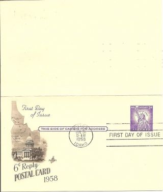 Us Sc Uy17 Statue Of Liberty Postal Card Fdc.  Artcraft Cachet photo