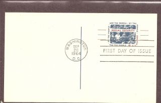 Us Sc Ux51 Social Security.  Postal Card Fdc.  Ready For Cachet photo