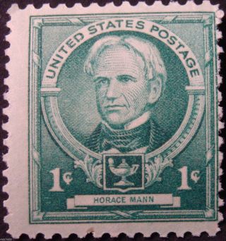 Stamp Us 1c Horace Mann,  (famous Americans Series) Cat.  869 Nh/og photo