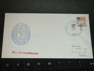 Uss Alaska Ssbn - 732 Naval Cover 1986 Commissioned Fdc Cachet Groton,  Ct photo