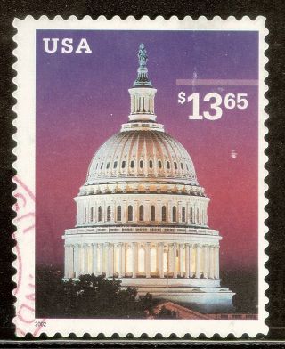 U.  S.  Scott 3648 $13.  65 Capitol Dome F Ng 2002 High Value Express photo