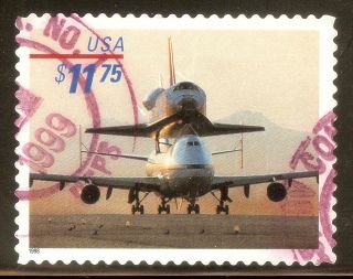 U.  S.  Scott 3262 $11.  75 Piggyback Space Shuttle F Ng High Value Express photo