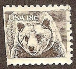 Usa Scott 1884,  Brown Bear,  American Wildlife, ,  1981 photo
